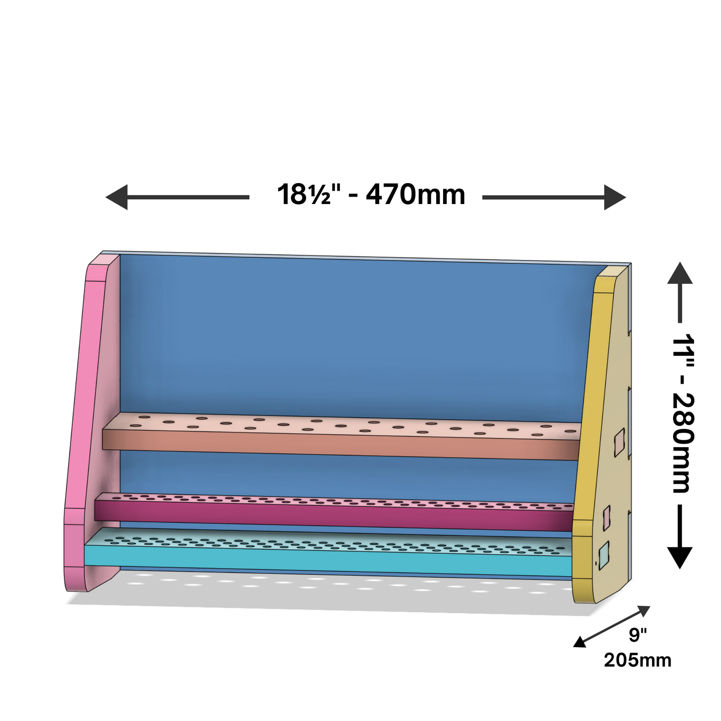 Soporte de pared para destornilladores y puntas de atornillar
