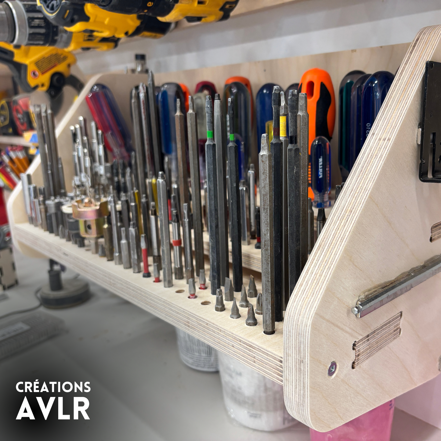 Support mural pour tournevis et embouts de vissage