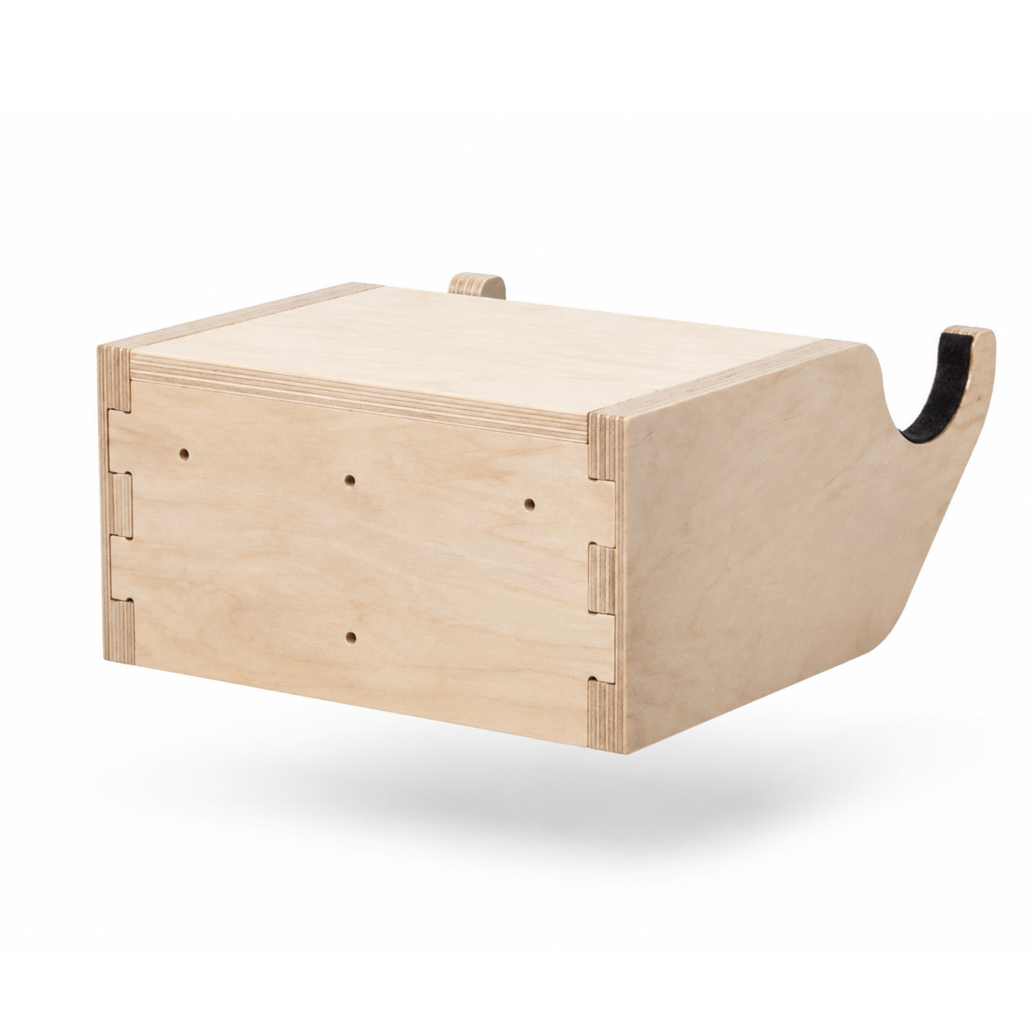 Soporte de pared para bicicleta de madera maciza o contrachapado de cerezo – Estable y sólido, tornillos incluidos, con protección para el cuadro