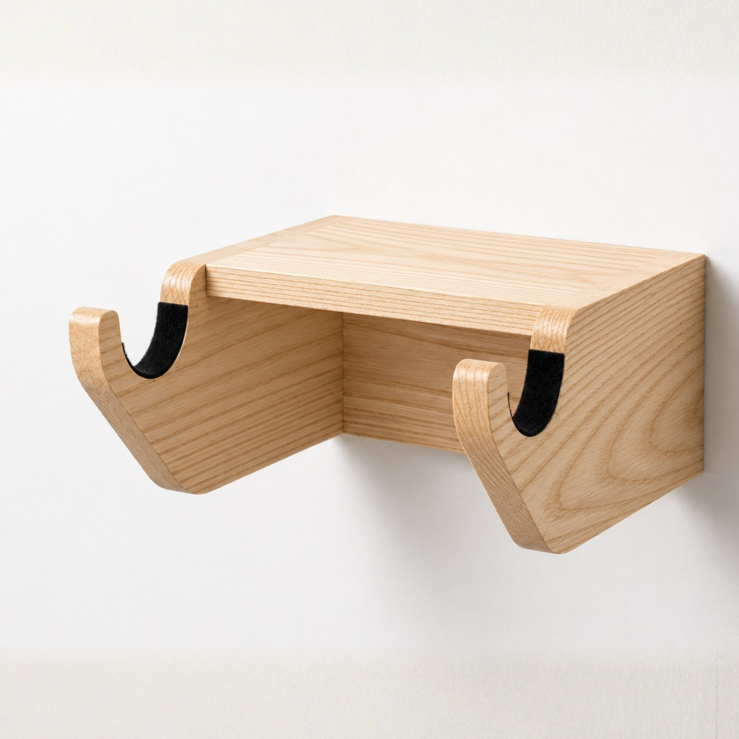 Soporte de pared para bicicleta de madera maciza o contrachapado de cerezo – Estable y sólido, tornillos incluidos, con protección para el cuadro