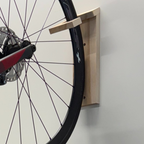 Support vélo mural vertical, bois massif