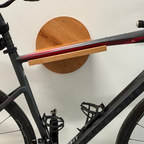 Support vélo mural design rond, avec tablette