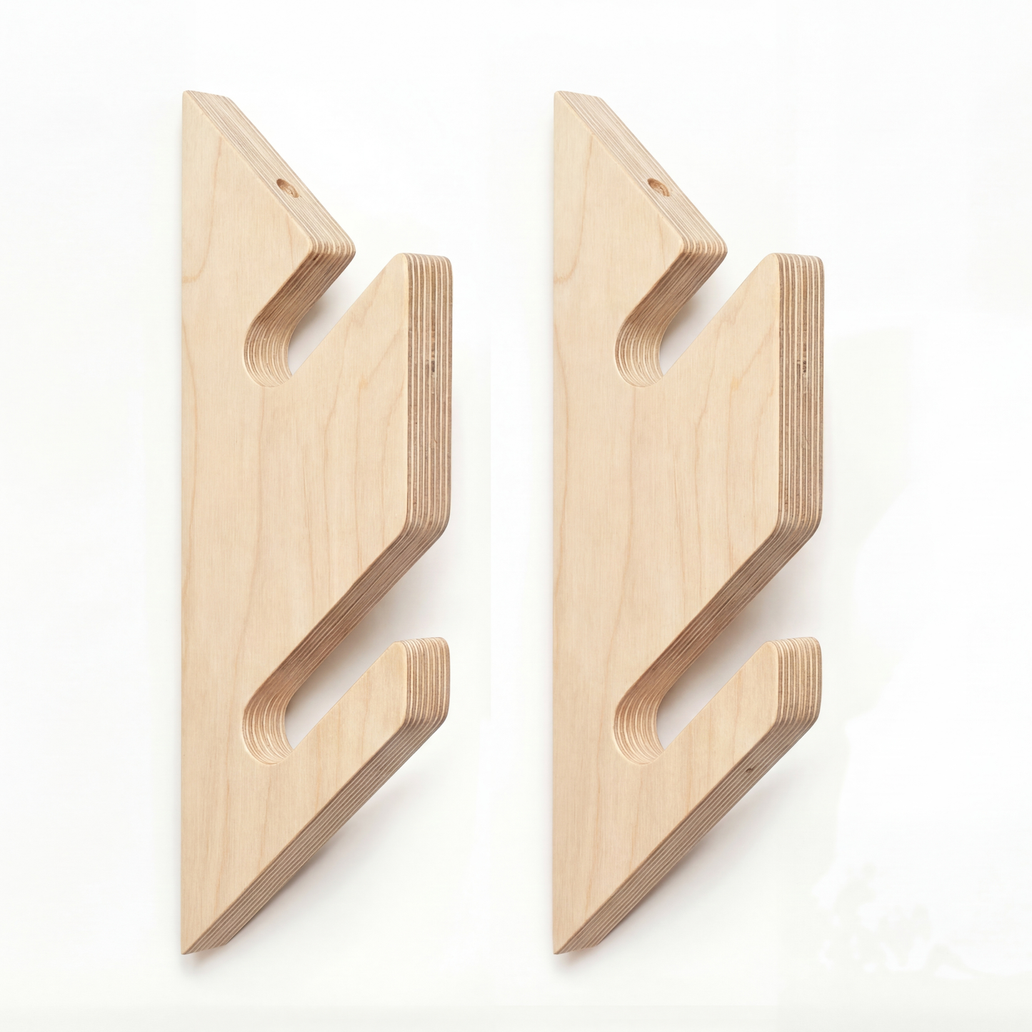 Support mural horizontal pour skis alpins - Design minimaliste épuré