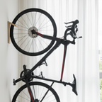 Support vélo mural vertical, bois massif