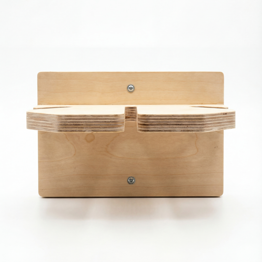 Support mural pour skis alpins - Contreplaqué de merisier - Design minimaliste