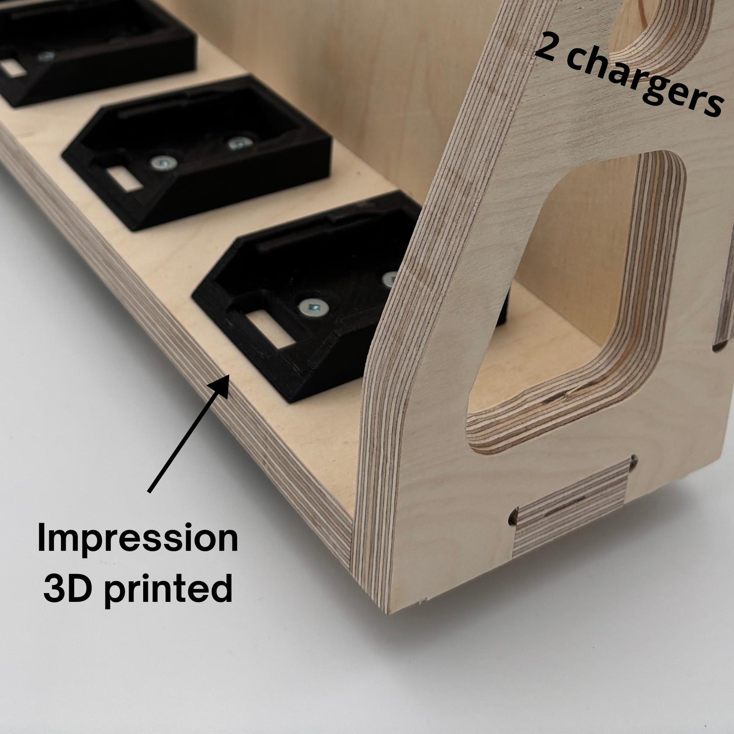 Wall-Mounted Charging Station – Fits 3 DeWalt® Chargers & 8x 20V/60V FlexVolt Batteries