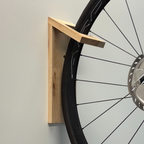 Support vélo mural vertical, bois massif