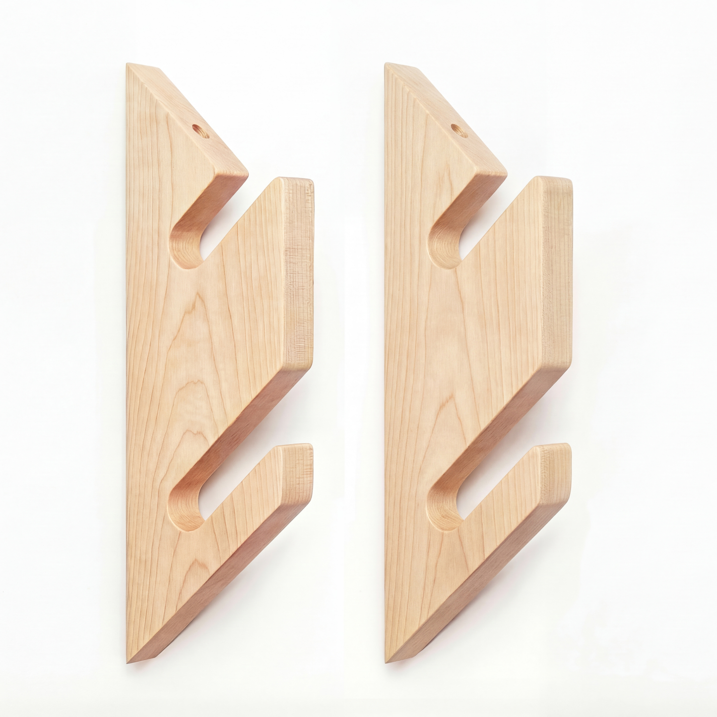 Support mural horizontal pour skis alpins - Design minimaliste épuré