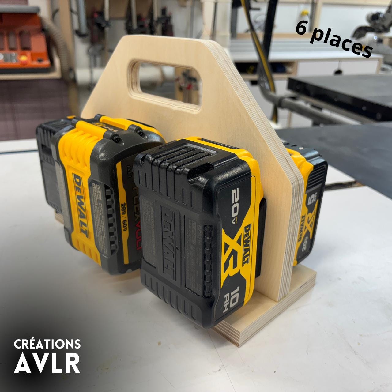 Carrying support for DeWalt 20V / 60V FlexVolt batteries – 6 slots