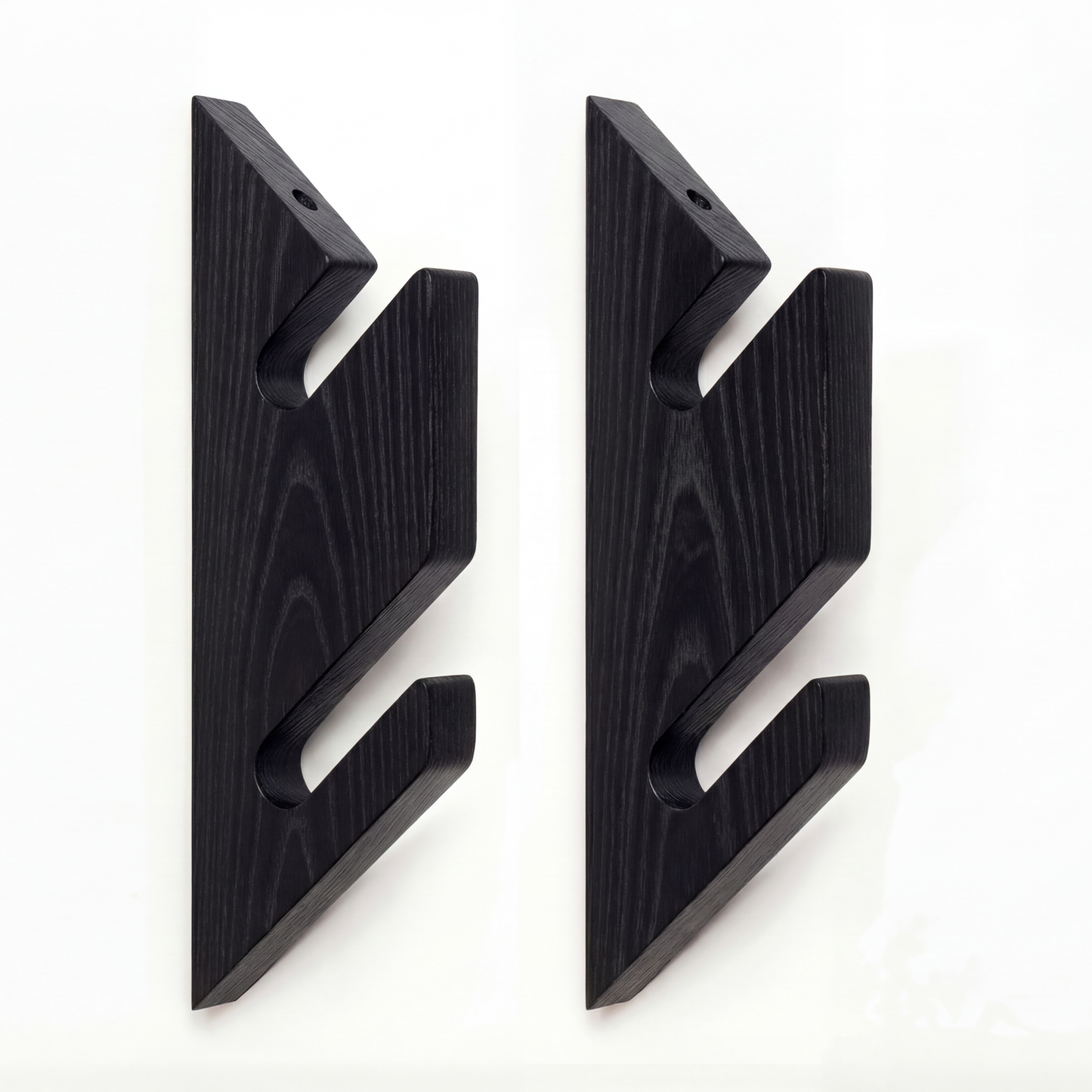 Support mural horizontal pour skis alpins - Design minimaliste épuré