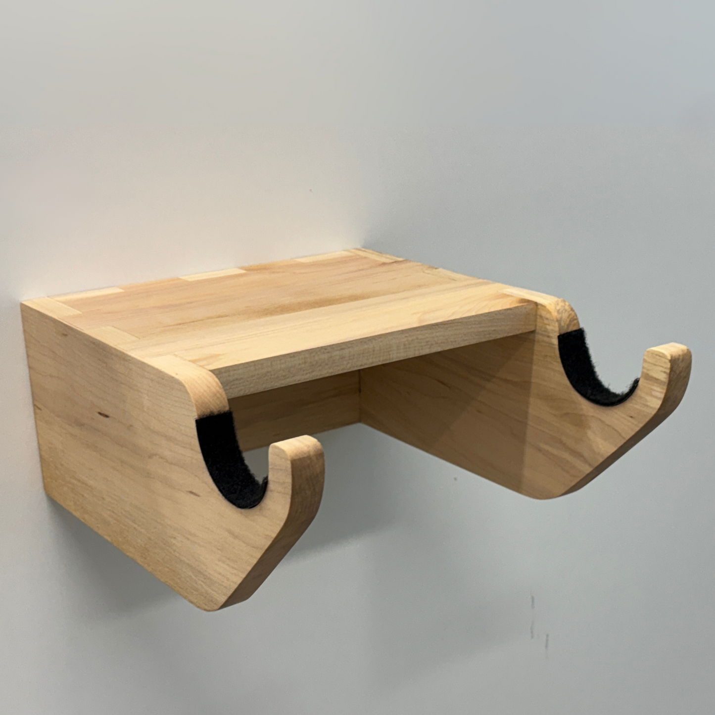 Support vélo mural en bois massif ou contreplaqué de merisier – Stable et solide, vis fournies, avec protection cadre