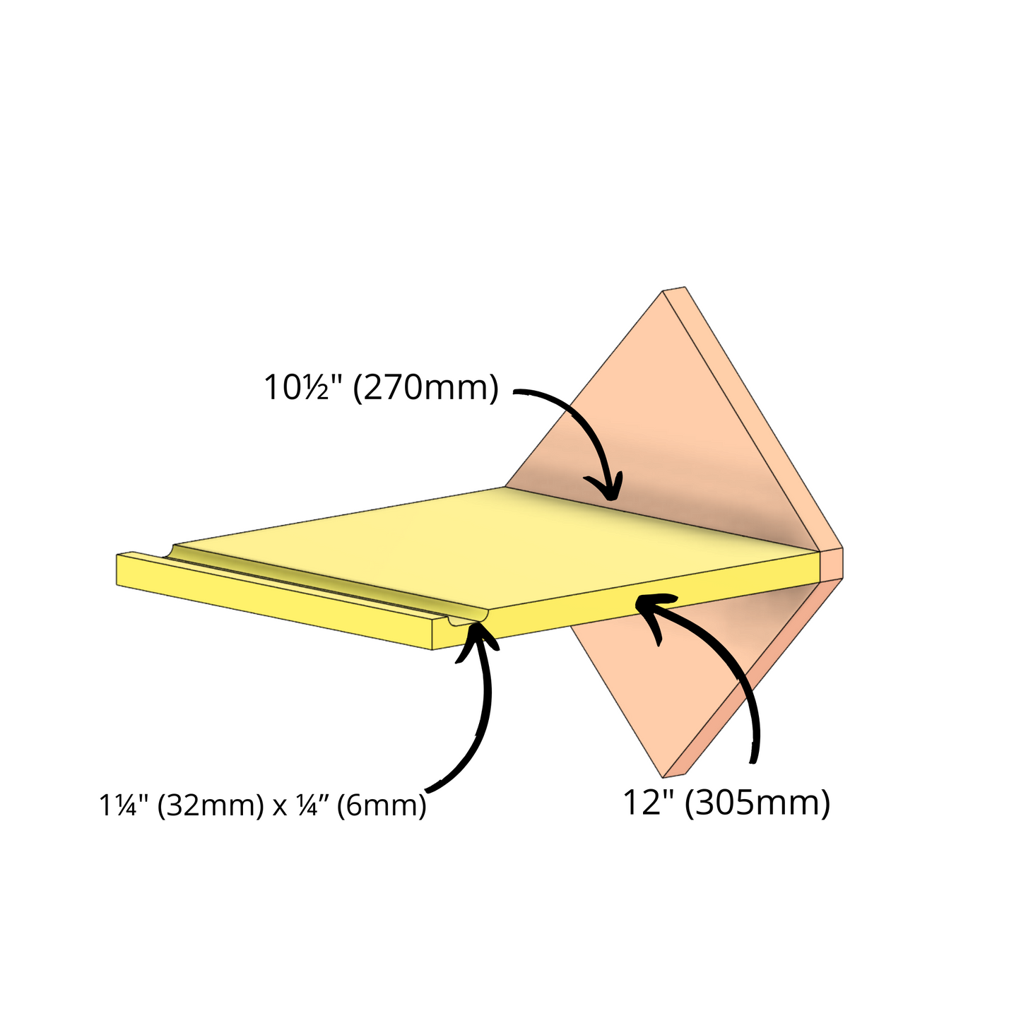Wooden Bike Wall Mount with Shelf – Diamond Shape – Fits Handlebars up to 22" – 35 lb Capacity