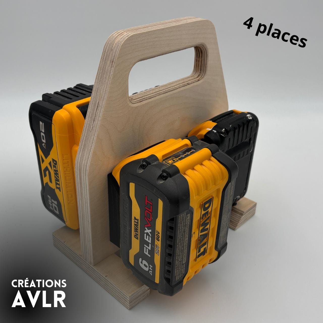 Carrying support for DeWalt 20V / 60V FlexVolt batteries – 4 slots