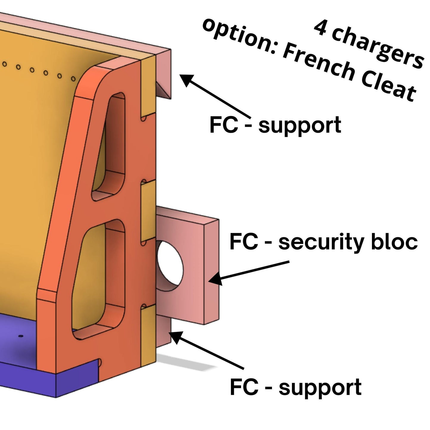 Station de recharge pour 4 chargeurs et 12 batteries compatible DeWalt 20V / 60V FlexVolt